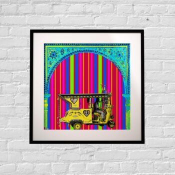 Trendy Floral Gateway Art Print 9x9 Inches