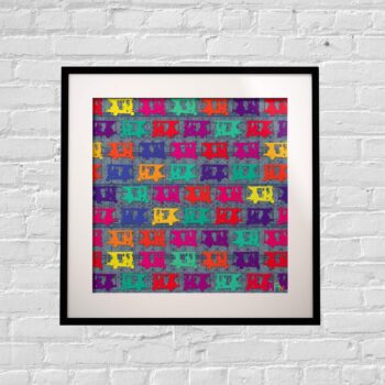 Pop Taxis Art Print 12x12 Inches