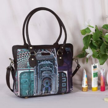 Blue Doorway Print Teacher Bag