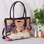 Vintage Peacock Print Teacher Bag