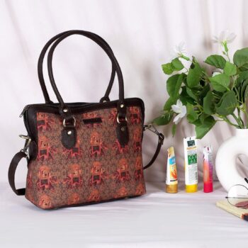 Elephant Motif and Rustic Texture Teacher Bag