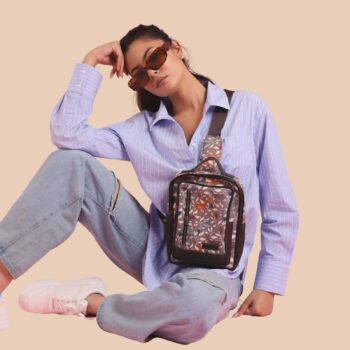 Nature-Inspired Print Chest Bag