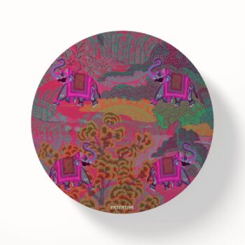 Shekhawati Ele Round Table Coasters - Set of 6