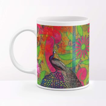 Two Peacock Designer Coffee Mug