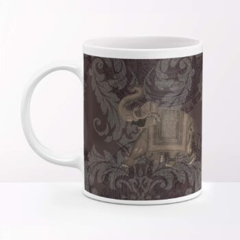 Jaipuri Ele Brown Coffee Mug