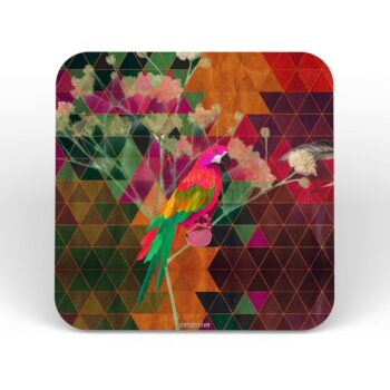 The Parrot Designer Printed Coaster Set of Six