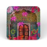 Flowery Heritage Door Table Coasters - Set of 6