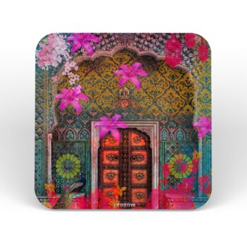 Flowery Heritage Door Table Coasters - Set of 6