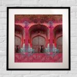 Pink Royal Door Framed Indian Wall Art Print