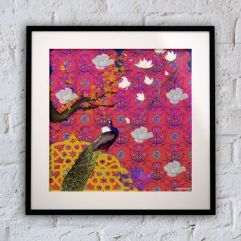 Pihu Rang Framed Wall Art – Vibrant Rajasthani Portrait for Home Decor