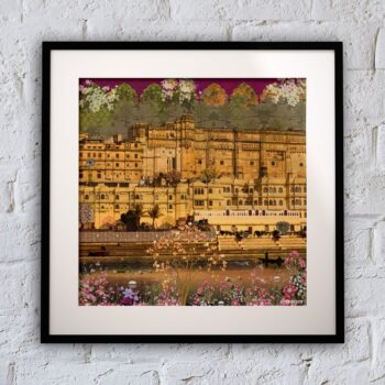 Maharaja Ka Mahal Framed Wall Art – Royal Rajasthani Palace Print