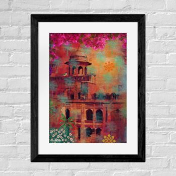 Purani Haveli Framed Wall Art – Rajasthani Heritage for Living Room