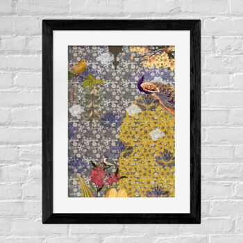 Peehu Morni Framed Wall Art – Colorful Bedroom Decor by Fatfatiya