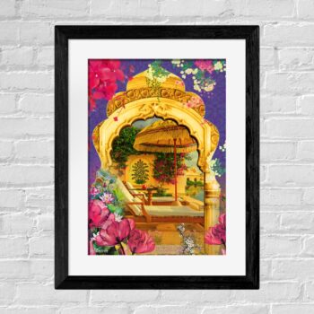 Khwabo Ka Jarokha Wall Art – Colorful Framed Decor for Ethnic Spaces