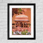Maharaja Chhatri Wall Art – Framed Rajasthani Heritage for Living Room