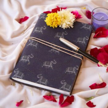 Jaipur Elephant Handmade Notebook – Eco-Friendly Designer Diary