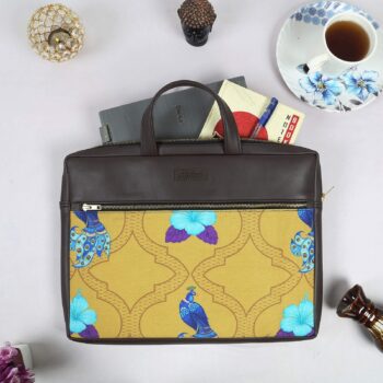 Peacock Motif Fashion Laptop Sleeve – Elegant, Ethnic & Protective