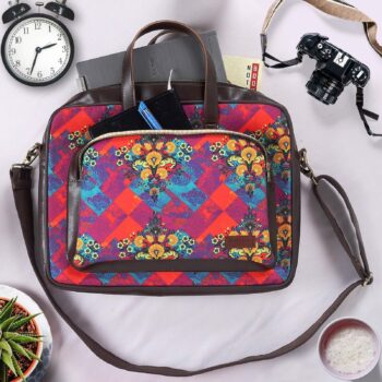 Buy Shekhawati Motif Handmade Laptop Bag – Ethnic & Durable | Fatfatiya