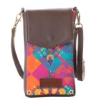 Floral Motif Mobile Pouch Sling Bag – Lightweight Elegance On-the-Go