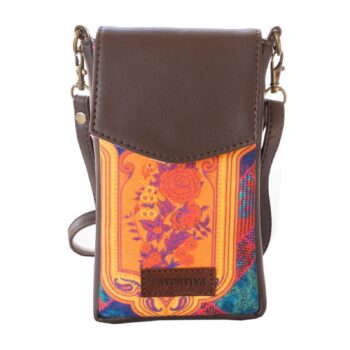 Multicoloured Motif Mobile Sling Bag – Shop Stylish Ethnic Pouch for Women