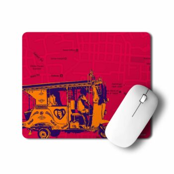 Orange Auto/Taxi Quirky Mouse Pad