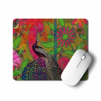 Beautiful Peacock Aesthetic Computer Mouse Pad