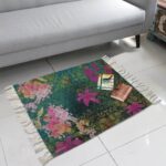 Pink Green Flower Recycled Outdoor Mat