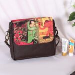 Auto Rickshaw, Elephant & Floral Art Sling Bag