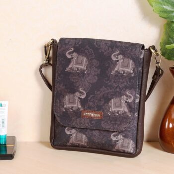 Elephant Motif Unisex Sling Bag