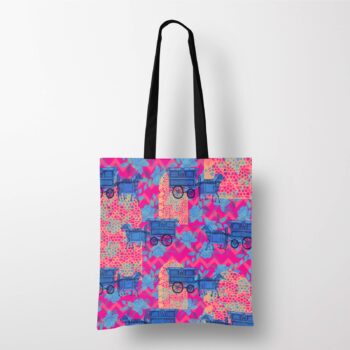 Horse Charriot Multicolour Jhola Bag – Ethnic Folk Art Canvas Tote