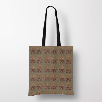 Rajasthani Cultural Elephant Tote Bag – Traditional Canvas Office Bag by Fatfatiya