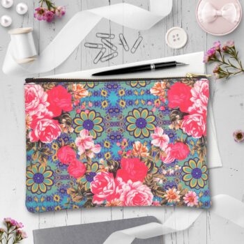 Cool Flowers Cosmetic Pouch