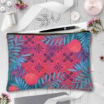 Pink and Blue Makeup Pouch